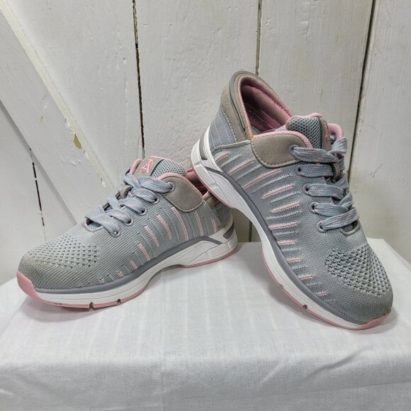 Zeba Hands Free Slip On Sneakers Shoes Women 7 Rose Gray Pink Slip Resist - Picture 2 of 10